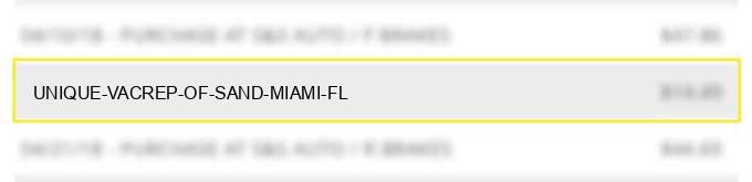 unique vac/rep of sand miami fl