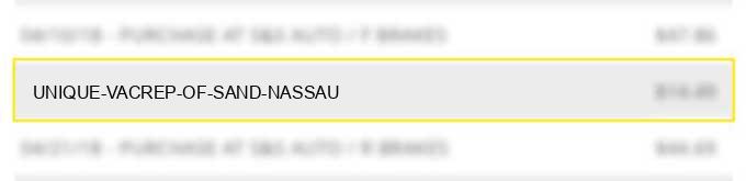 unique vac/rep of sand nassau