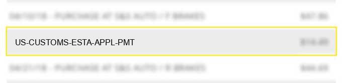 us customs esta appl pmt