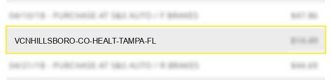 vcn*hillsboro co healt tampa fl