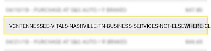 vcn*tennessee vitals nashville tn business services not elsewhere classified