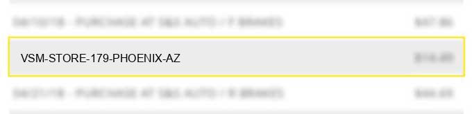 vsm store #179 phoenix az
