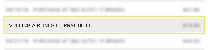 vueling airlines el prat de ll