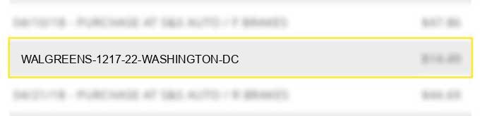 walgreens 1217 22 washington dc