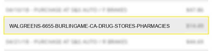 walgreens #6655 burlingame ca drug stores pharmacies