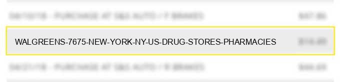 walgreens #7675 new york ny us drug stores, pharmacies