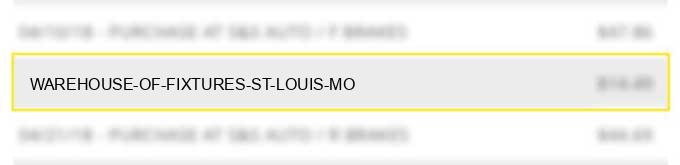 warehouse of fixtures st. louis mo