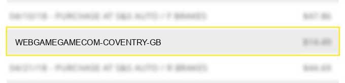 webgamegame.com coventry gb
