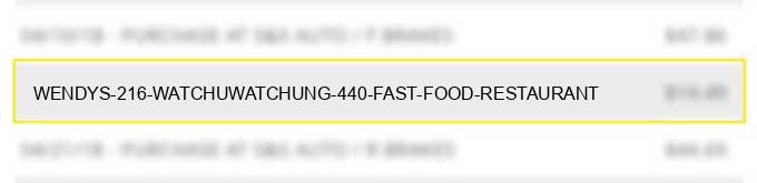 wendys #216 watchuwatchung 440 fast food restaurant