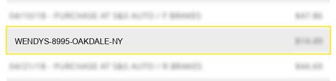 wendys #8995 oakdale ny