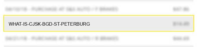 what is cjsk bgd st peterburg?