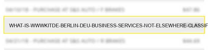 what is www.kit.de berlin deu business services not elsewhere classified?