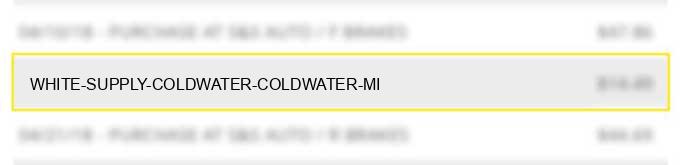 white supply coldwater coldwater mi