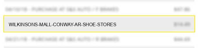 wilkinsons mall conway ar shoe stores