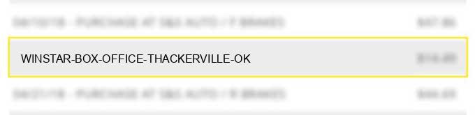 winstar box office thackerville ok