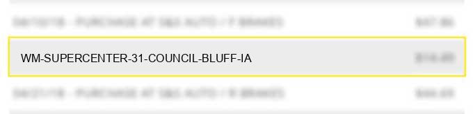 wm supercenter #31 council bluff ia