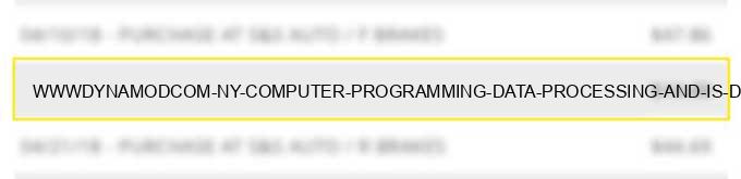 www.dynamod.com ny computer programming data processing and is design services