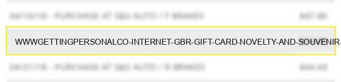 www.gettingpersonal.co internet gbr gift card novelty and souvenir shops