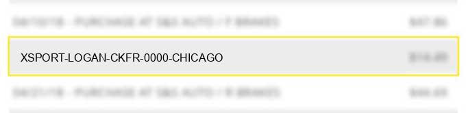 xsport logan ckfr 0000 chicago