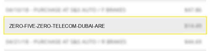 zero five zero telecom dubai are